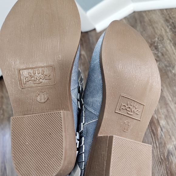 Cowboy Boots Kids Sz 11 Blue Denim With Fringe By Pawz - Picture 10 of 12